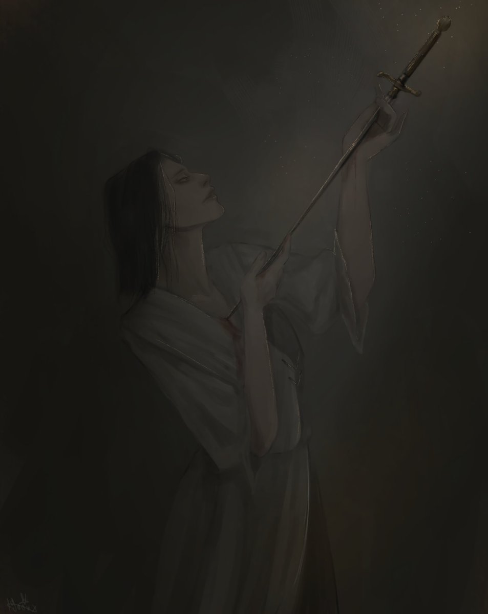 SUNSTIANA's tweet image. Somehow it finished so quickly. Tho i'm sick so it’s not detailed a lot….

#ASOIAF #art #AryaStark #needle