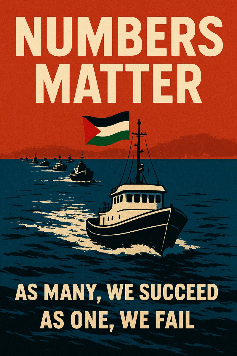 🌊 Numbers Matter: Lessons from the Global Sumud Flotilla

Today, one ship from the Global Sumud Flotilla reached 9 miles off the coast of Gaza — despite Israeli aggression aimed at silencing and stopping it.

It didn’t fully break the siege. But it carried a message that is