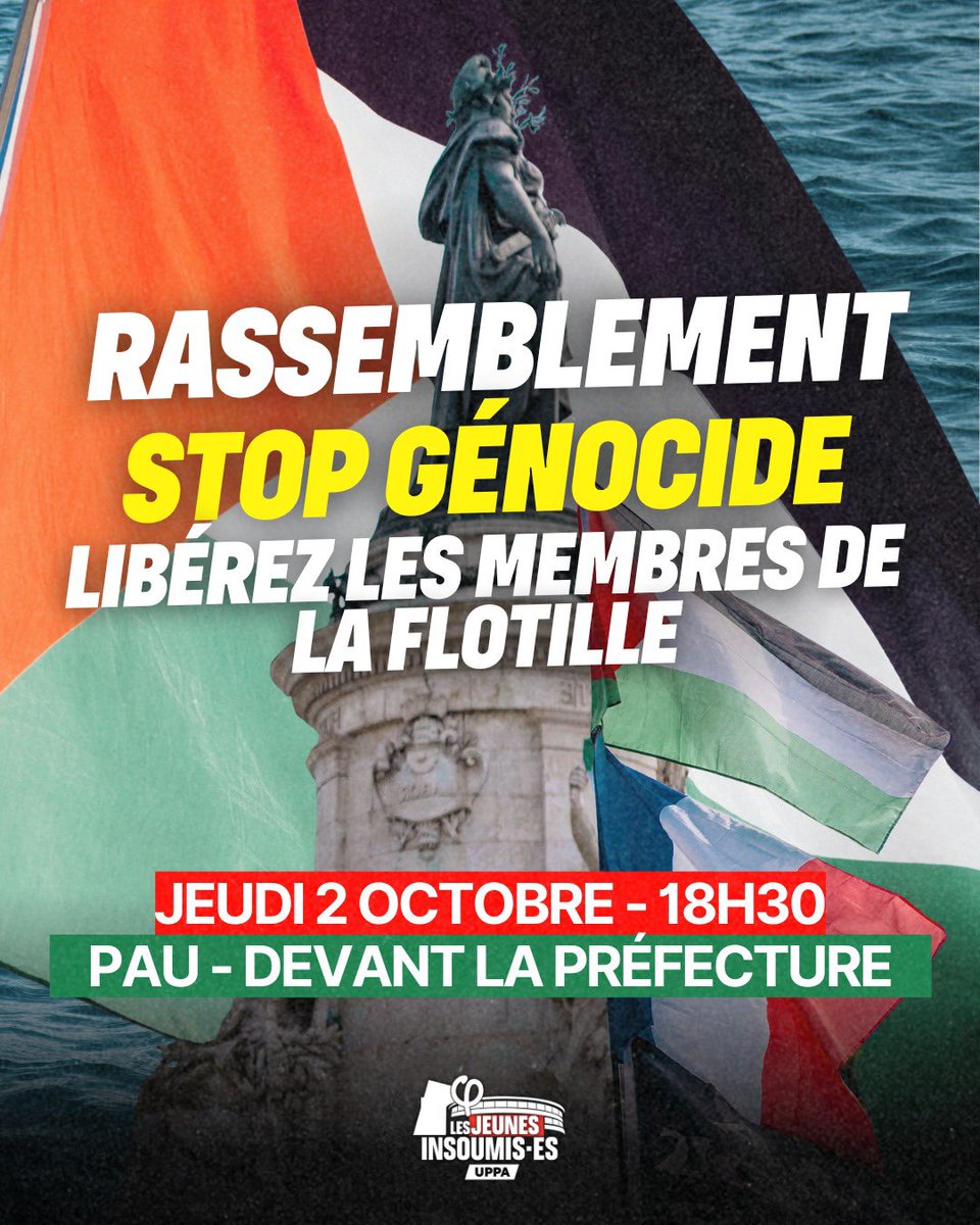 Nos camarades député·es Mesmeur, Piquemal, Fourreau et Hassan ont été kidnappé·es illégalement en eaux internationales, avec l’ensemble des militant·es.

Exigeons leur libération, brisons le blocus, solidarité avec Gaza ✊