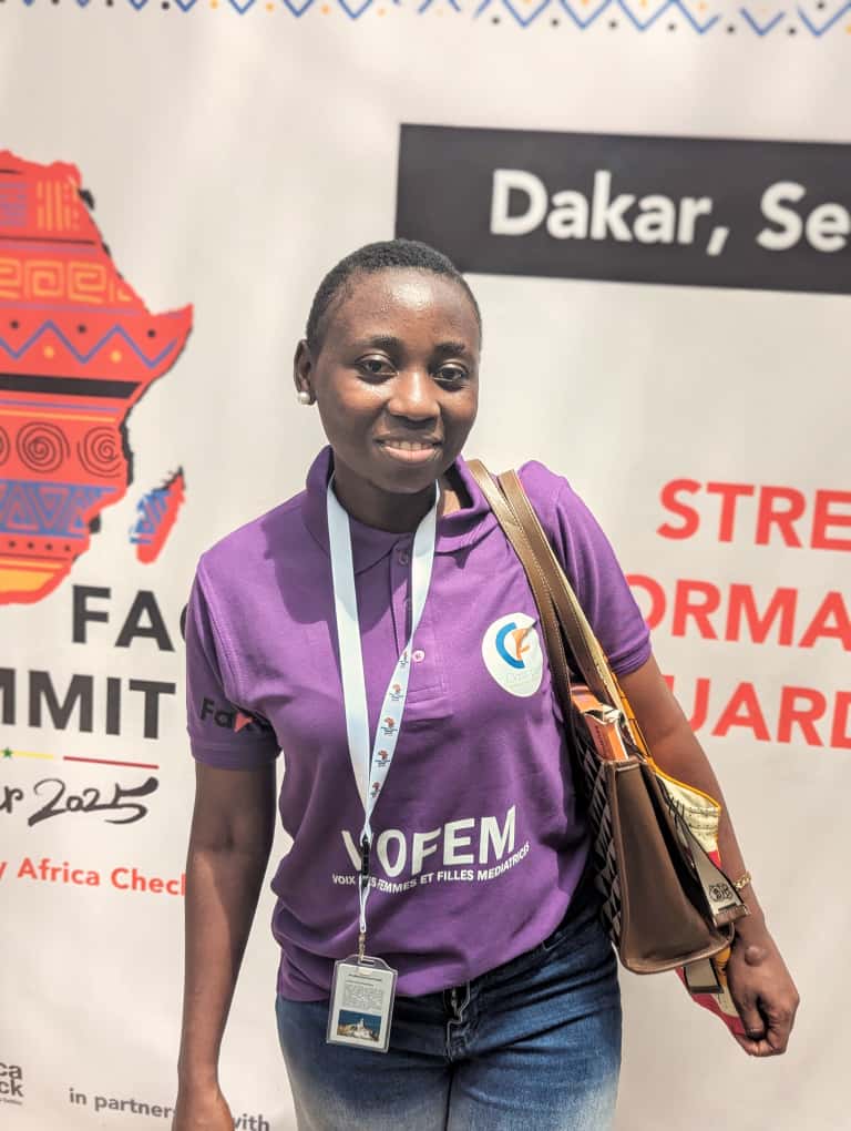 Deuxième journée du AfricaFacts2025 à Dakar. 

Notre ambassadrice Badal Fohmoh représente Fakt &amp; Class Pro avec passion.

En tant qu’Africains, nous savons combien la désinformation fragilise nos sociétés. 

Le fact-checking n’est pas un luxe, c’est une nécessité pour nos jeunes,