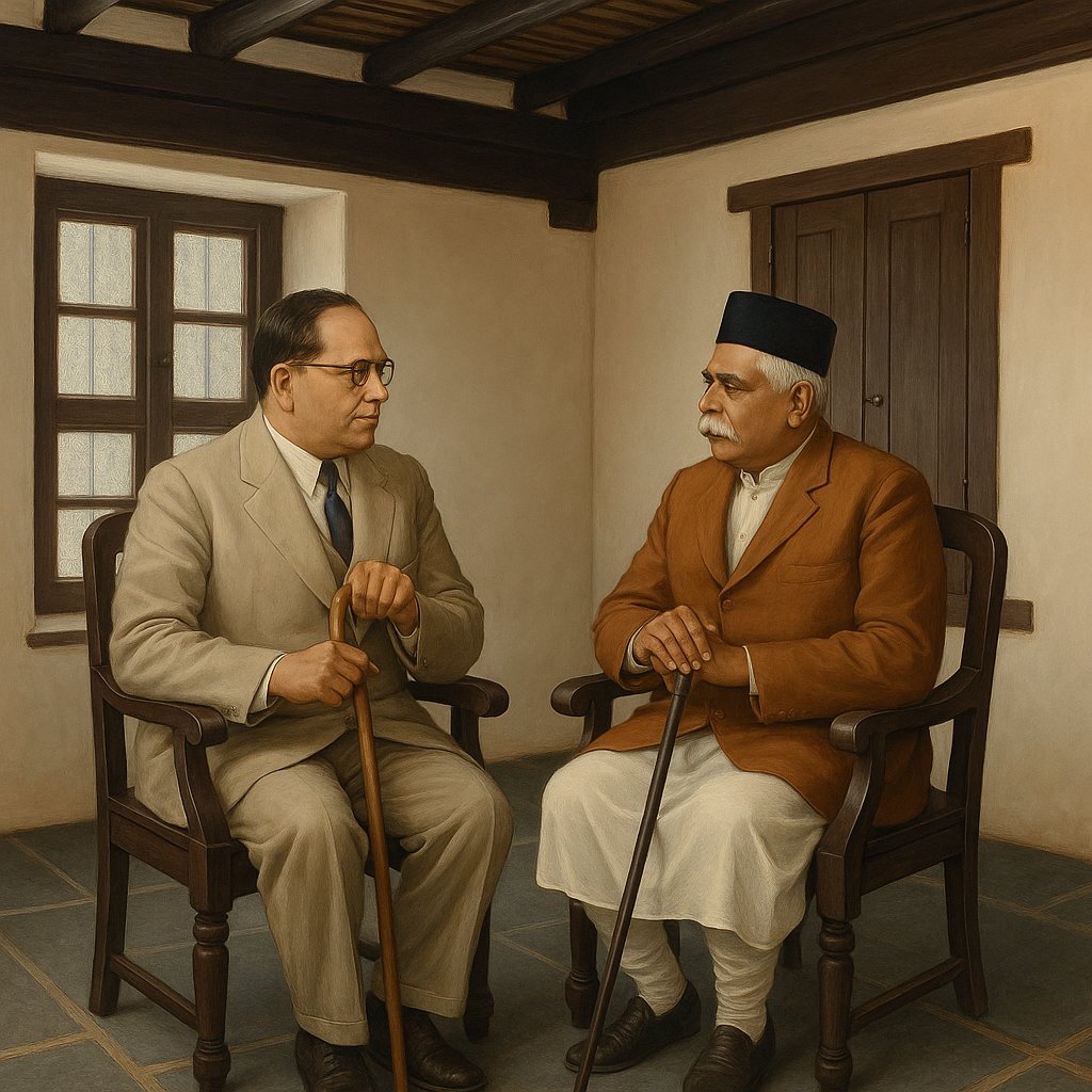 पुणे में बाबासाहेब डॉ अम्बेडकर जी और संघ संस्थापक डॉ केशव हेडगेवार जी का साक्षात्कार हुआ। श्री भाऊसाहेब गडकरी जी के निवास पर। 

 संदर्भ: ‘हमारे साहब’, शालुनके। सांकेतिक फोटो: AI #ChatGPT #RSS100Years #नमस्ते_सदावत्सले