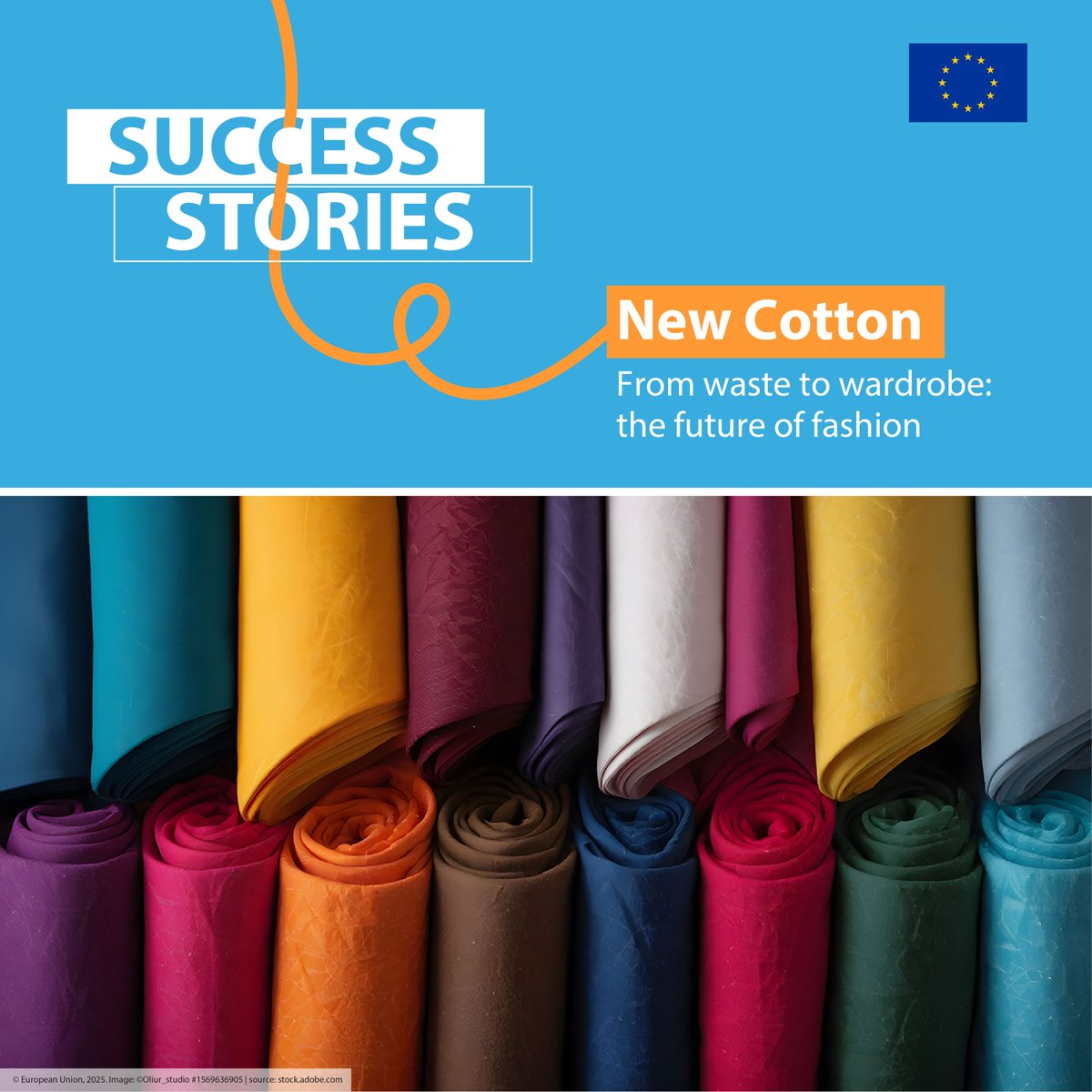 ♻️ From waste to wardrobe: The #EUfunded New Cotton project turns old textiles into premium clothing. With high-street brands on board, circular fashion is scaling up.

Read the article here: link.europa.eu/J3ftBC

#ResearchImpactEU #Science4EU