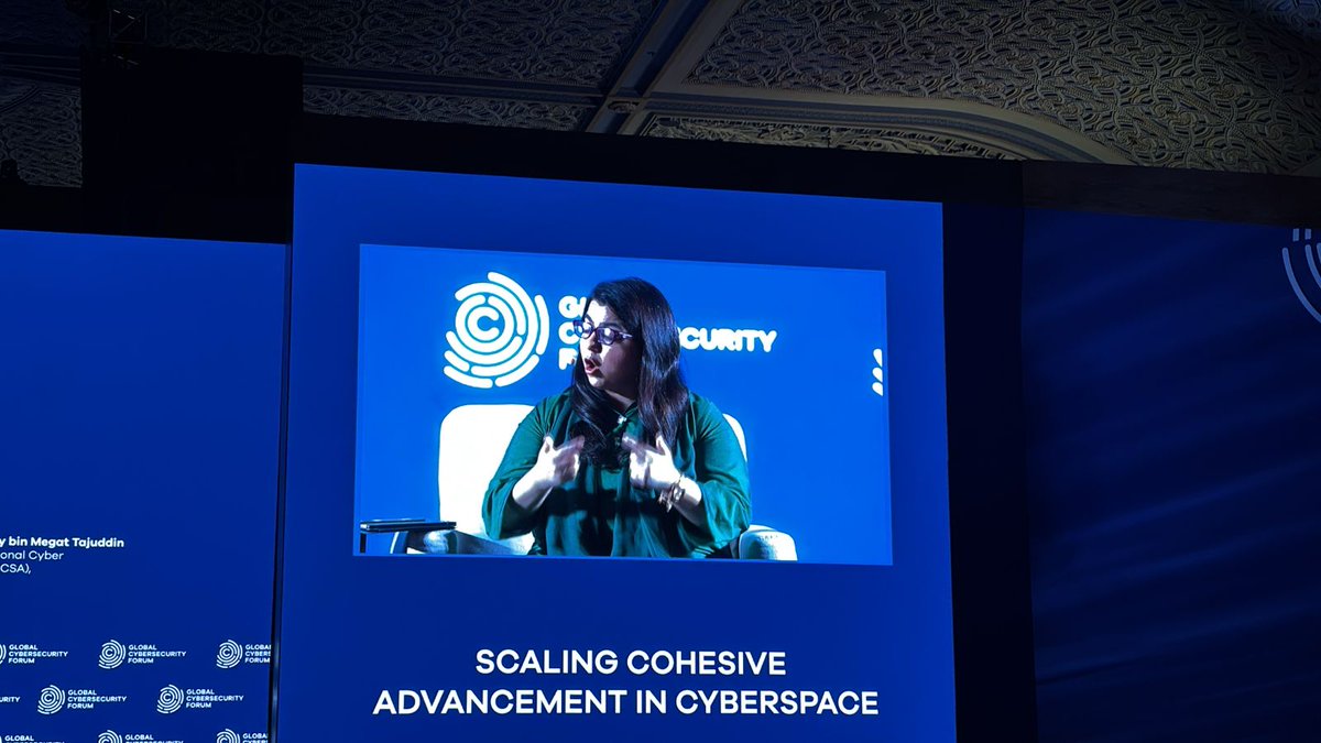 MoitOfficial's tweet photo. Federal Minister Ms Shaza Khawaja @ShazaFK at the Global Cyber Security Forum @gcfriyadh where she is talking about how to harness the tech disruption and channel it towards security innovation.
#globalcybersecurityforum #Pakcyber https://t.co/RyWiM1GSCN