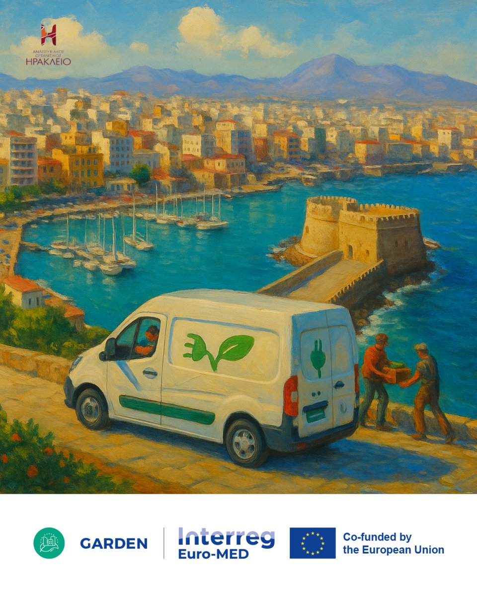 📍 #PilotFeature | Heraklion 🇬🇷
The city is preparing to deploy:
– Electric van for food delivery
– 22kW EV charging station
– Shared logistics for local vendors
Now in testing. The road to cleaner last-mile transport is being built.
#GARDEN #GreenLogistics #ElectricMobility