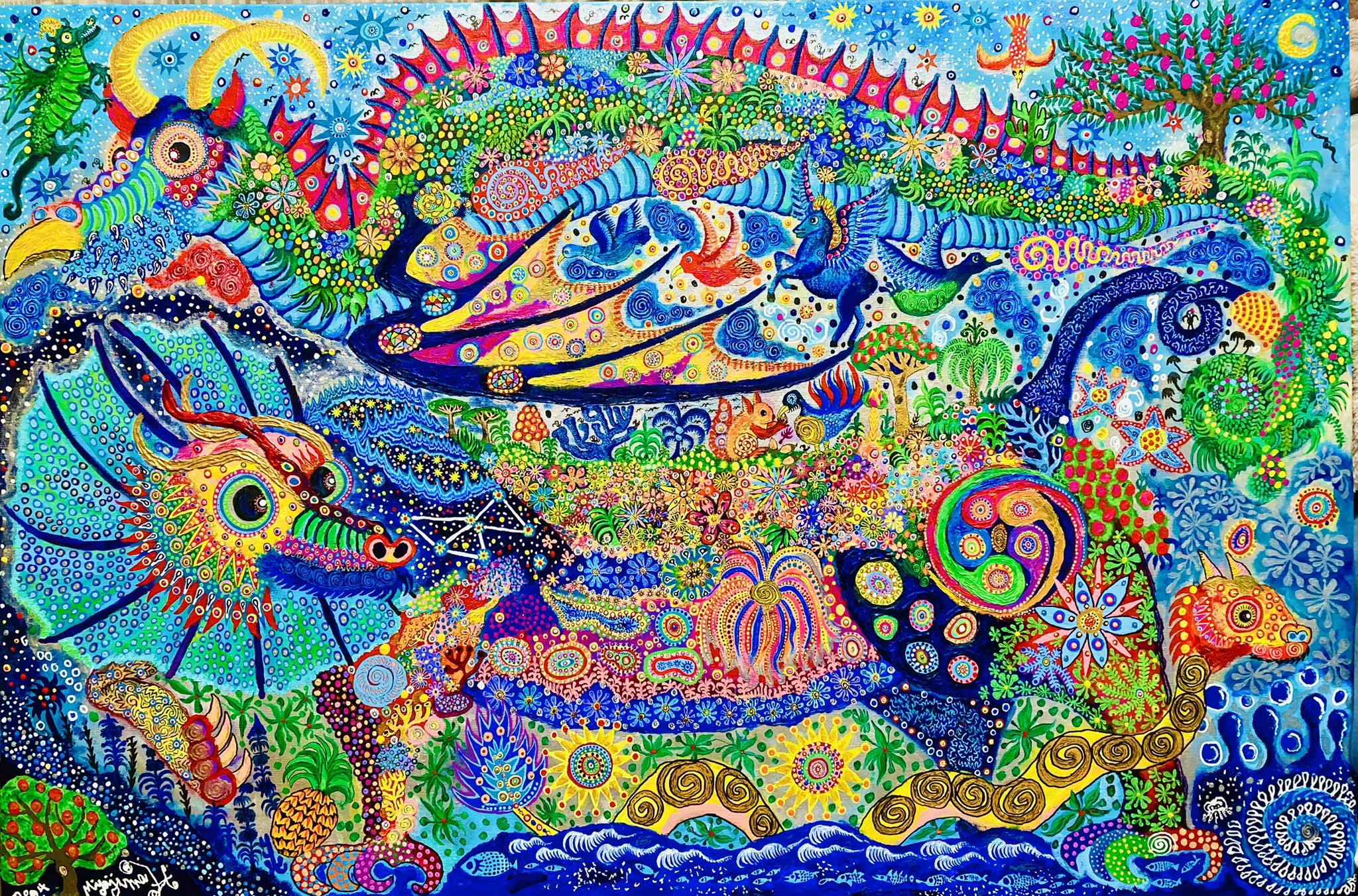 アクリル画　模写 桃源暗鬼 アクリルアートボード キービジュアル ver.｜TVアニメ