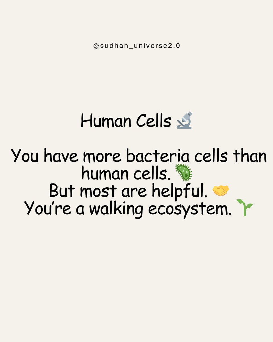 Sudharshanr035's tweet image. Human Cells 🔬
👉 #CellBiology #Microbiology #ScienceBuzz #LifeScience #HumanFacts