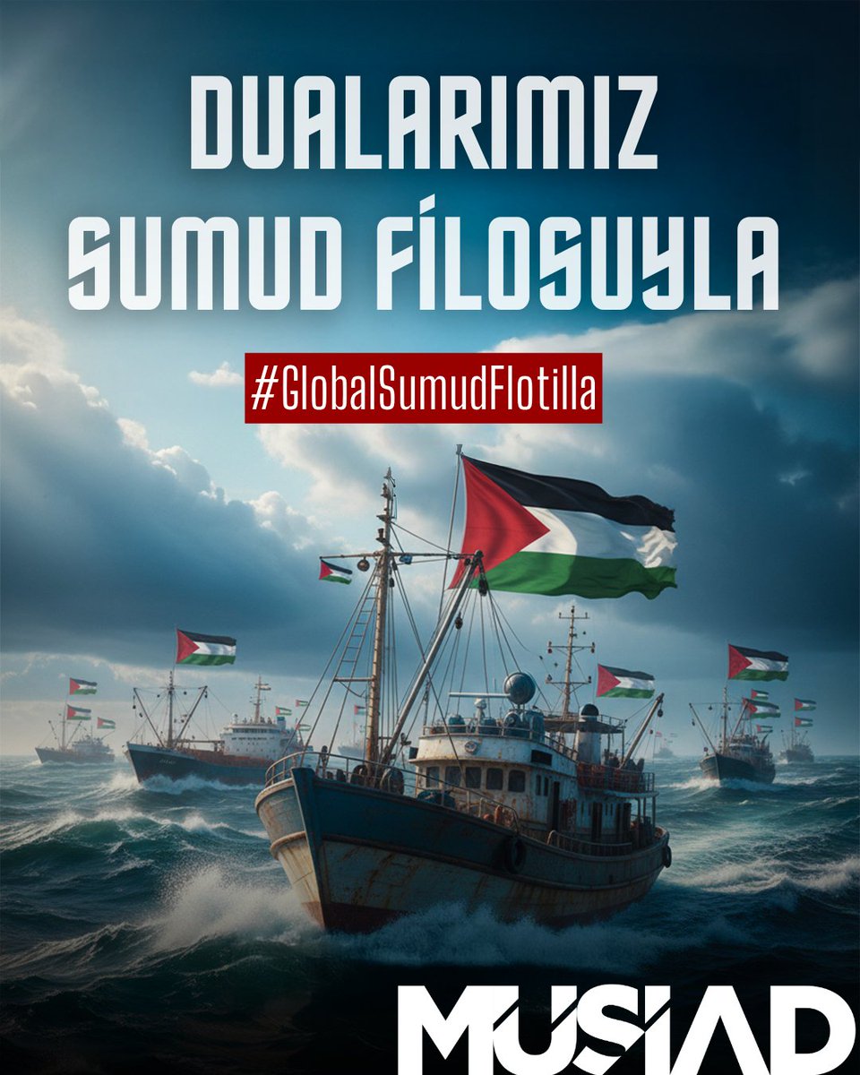 Gazze’ye insani yardım götürmek üzere yola çıkan Sumud Filosu, uluslararası sularda terör devleti İsrail’in savaş gemileri tarafından hukuksuzca durdurulmuş, gemideki siviller gözaltına alınmıştır.

Aralarında Türk vatandaşlarımızın, gazetecilerin ve aktivistlerin de bulunduğu