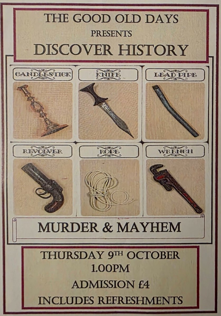 DiscoverhistPH's tweet photo. To get ready for Halloween, this month Paul's local history talk at St Johns Church looks at Murder and Mayhem. This talk is based on our walking tour of the same name. Will we see you there? @WorcesterTIC #WorcestershireHour https://t.co/rMmmLaZg7X