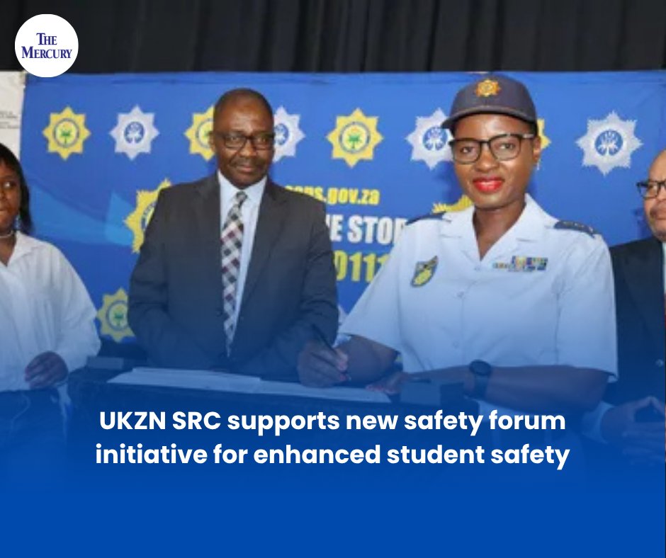 TheMercurySA's tweet photo. New Campus Community Safety Forum launched at UKZN to enhance student safety and tackle rising crime. 
#UKZN #CampusSafety #StudentSecurity 
Read more: https://t.co/zsRxDnNs0s https://t.co/zLfdKSiWSH