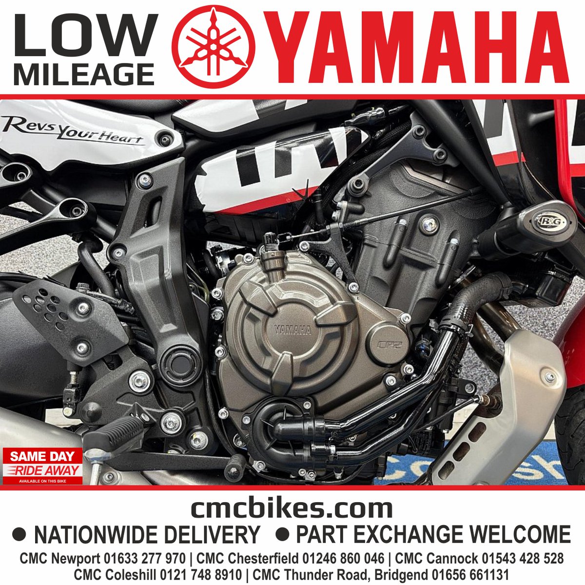 LOW MILEAGE USED YAMAHA

CMC Motorcycles are thrilled to offer this stunning CMC approved low mileage 2024 Yamaha Tracer 7. Reserve today with a £100 deposit

2024, 24' registration, only 1,969 miles, 2024 Yamaha Tracer 7. £7,999

cmcbikes.com/used-motorcycl…

If it's bikes, it's CMC