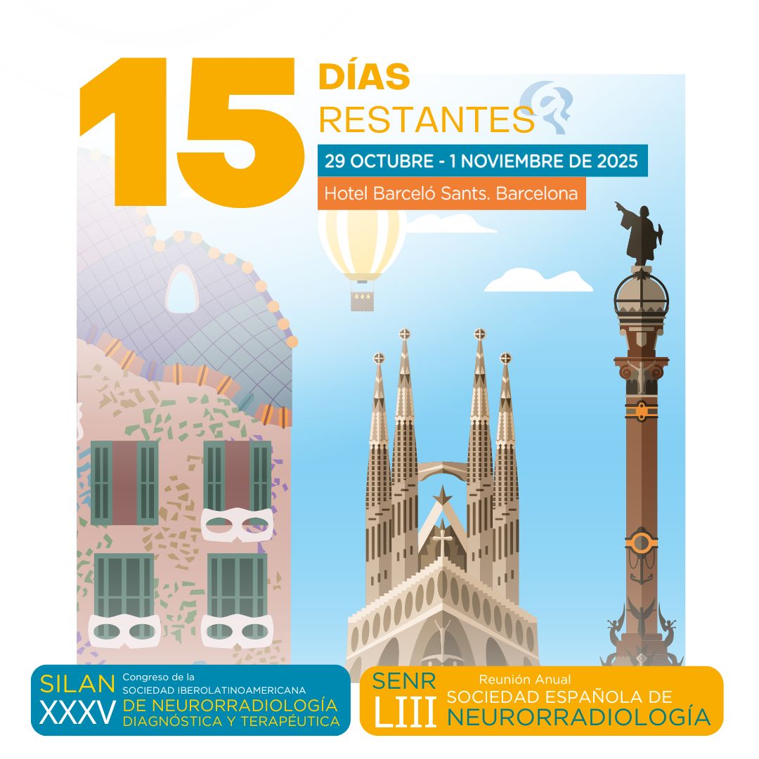 SILAN (@silan_neurorad) on Twitter photo ⏰ ¡La espera está por terminar!
En solo 15 días comienza en Barcelona la
XXXV Reunión Científica Anual de SILAN y la
LIII Reunión Anual de SENR.
📍 Hotel Barceló Sants
🗓 29 de octubre – 1 de noviembre
👉 silan2025.com/inscripciones/
#SILANSENR25 #Barcelona #Congress2025 #SILAN ⏰ ¡La espera está por terminar!
En solo 15 días comienza en Barcelona la
XXXV Reunión Científica Anual de SILAN y la
LIII Reunión Anual de SENR.
📍 Hotel Barceló Sants
🗓 29 de octubre – 1 de noviembre
👉 silan2025.com/inscripciones/
#SILANSENR25 #Barcelona #Congress2025 #SILAN