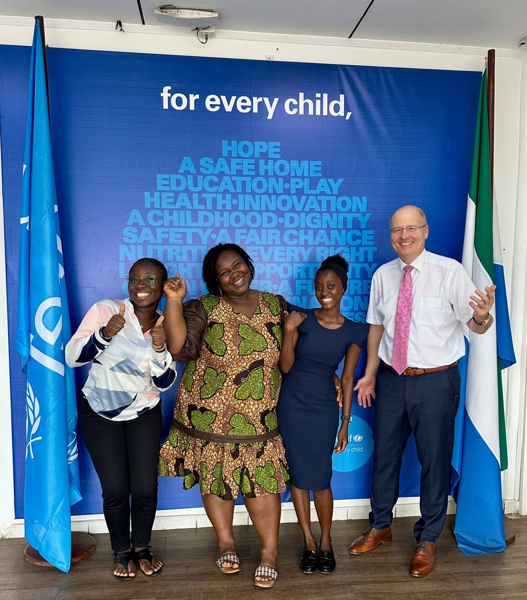 RudolfSchwenk's tweet photo. It was a pleasure for my colleague Florence &amp; I to meet with Elizabeth &amp; Sherilyn who were selected to represent adolescent girls from #SierraLeone at the upcoming West and Central Africa Girls Summit in Dakar. This will be substantive and fun!
#GirlsSummitDakar2025 #GirlsVoices https://t.co/IKsCtV0oix