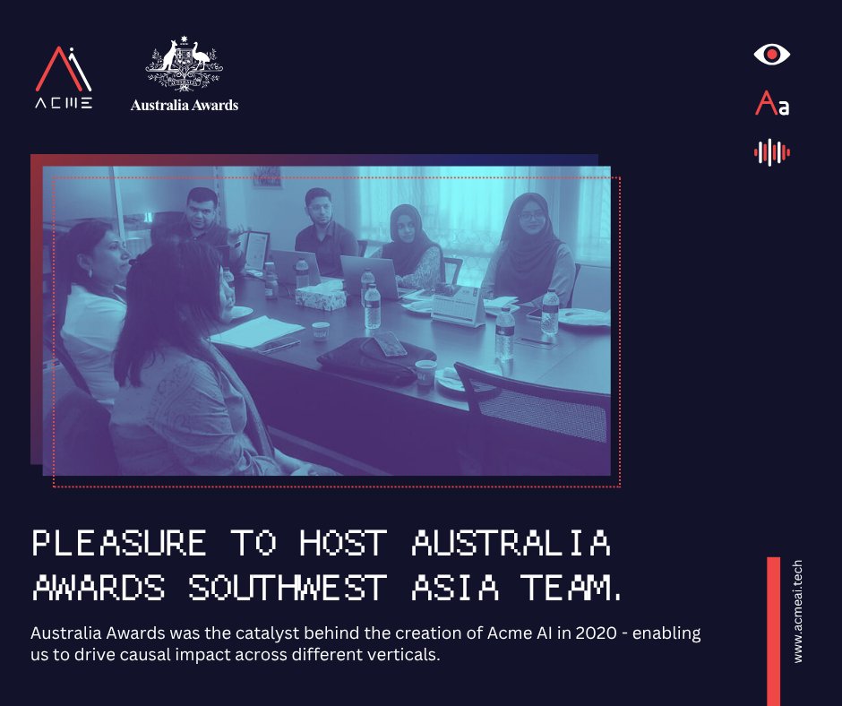 AcmeAIx's tweet image. Grateful to Dinesha & Hridita from @AustraliaAwards for visiting @AcmeAIx. Their support kickstarted our #dataannotation #gigeconomy model - and now backs the next-gen application of our #Probahini chatbot for #menopause inclusion.