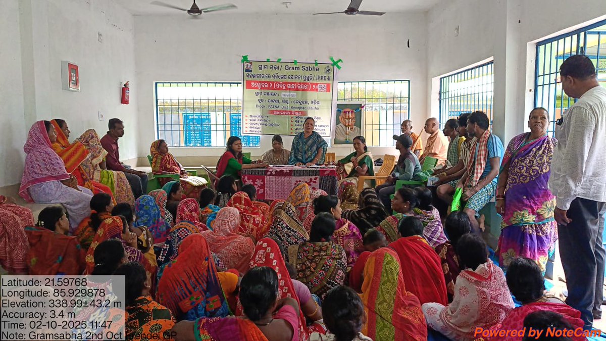 ଗାନ୍ଧୀ ଜୟନ୍ତୀ ଉପଲକ୍ଷେ ସ୍ବତନ୍ତ୍ର ସଭା ପାଟଣା ବ୍ଲକ ର ବିଭିନ୍ନ ଗ୍ରାମ ପଞ୍ଚାୟତ ରେ ଅନୁଷ୍ଠିତ ହୋଇ ଯାଇଛି ।