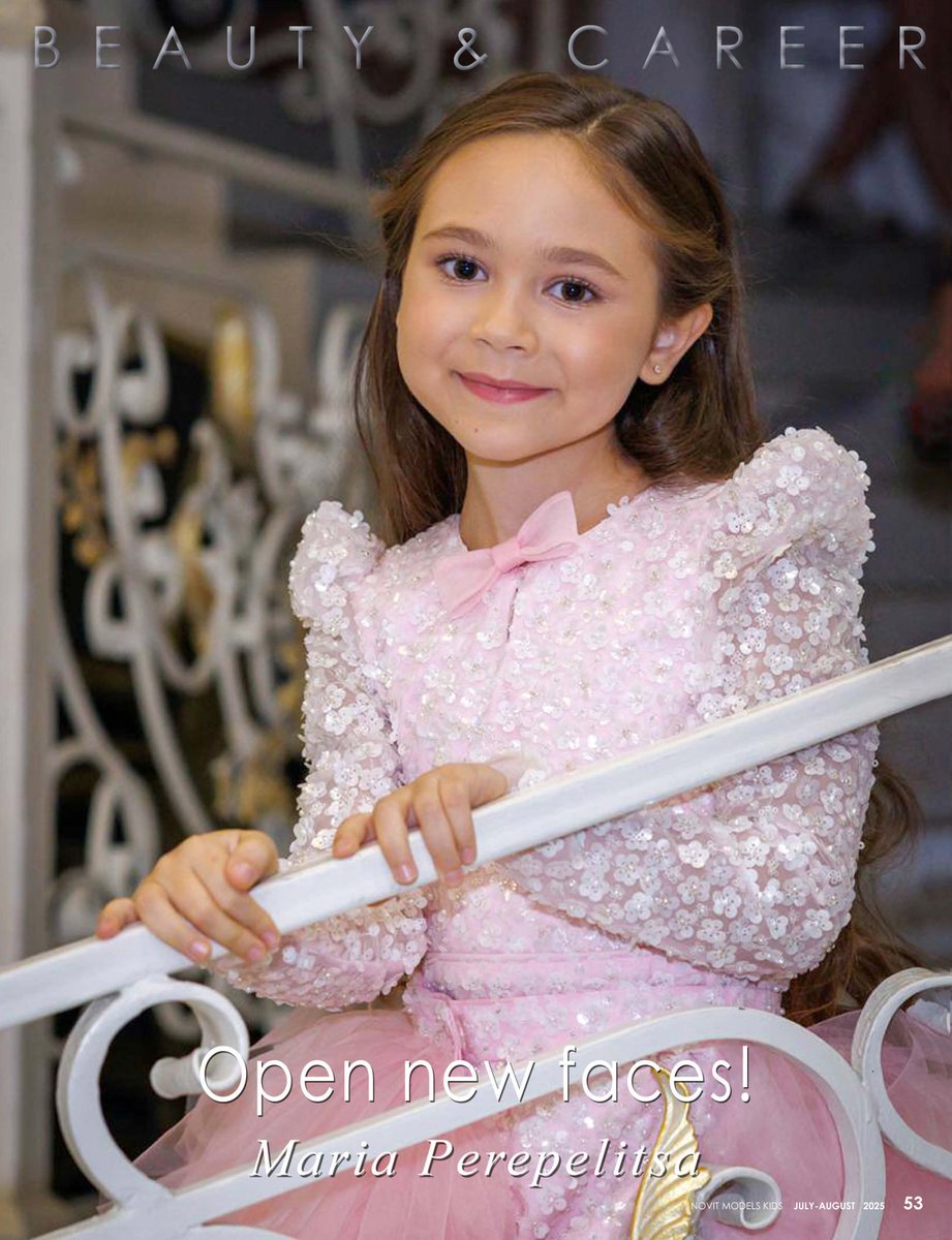 NovitModel's tweet image. 💥The international magazine for young models NOVIT MODELS KIDS™ opens new faces! (№4(58)/2025, p.p. 53-63)💥
Order an electronic or printed version:
magcloud.com/browse/issue/3…
Meet Maria Perepelitsa, 8 years (Simferopol, Russia).
#modeling