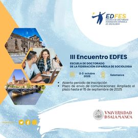 Laura Ponce de León participa hoy en el tercer encuentro de la Escuela de Doctorado de la FES, que se celebra en Salamanca, representando a la Revista Española de Investigaciones Sociológicas (REIS) del CIS.

ehquidad.org/es/mas/noticia…