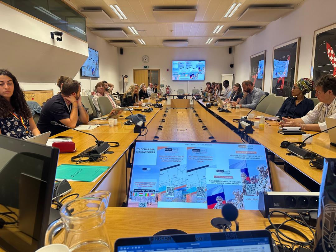 <a href="/bakary_sambe/">Bakary Sambe</a>  <a href="/Timbuktuacps/">Timbuktu Institute</a>  gave a lecture at <a href="/BelgiumMFA/">🇧🇪 Belgium MFA</a>, an opportunity to present the institute's latest publications and projects in the presence of Belgium's Special Envoy to the #Sahel <a href="/SibilleCartier/">Sibille de Cartier</a>  &amp; Ms. Régine Debrabandère, Director for West Africa <a href="/Enabel_Belgium/">Enabel</a>
