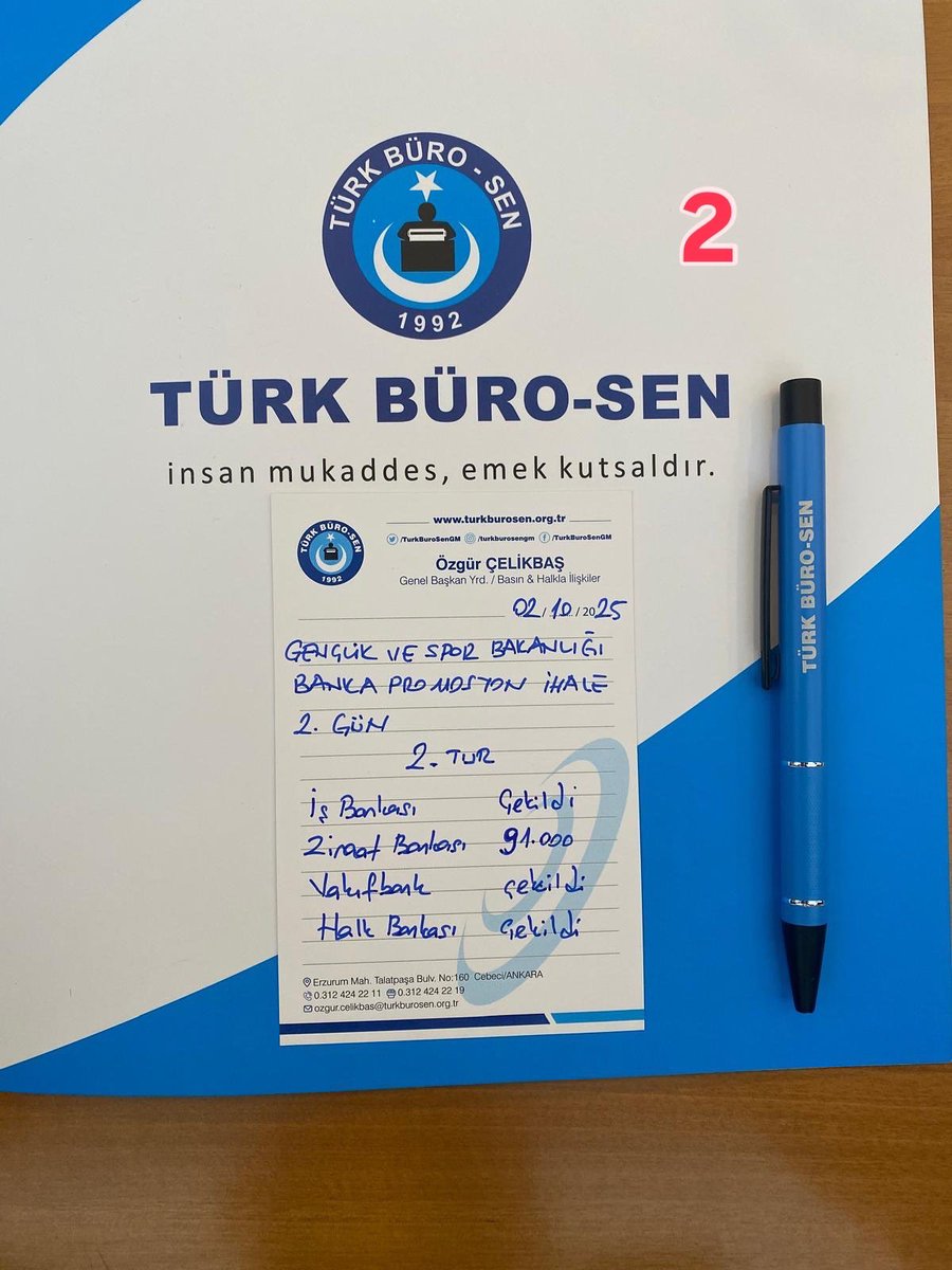 ‼️ GENÇLİK VE SPOR BAKANLIĞI PROMOSYON İHALE SÜRECİ İLE İLGİLİ BİLGİLENDİRME…

📌 İkinci gün ilk turda düzenlenen açık artırmada Vakıflar Bankası ve Halkbank dünkü rakamın üzerine çıkamayacaklarını, Türkiye İş Bankası ise dünkü rakam olan 90.000’de kalacaklarını komisyona