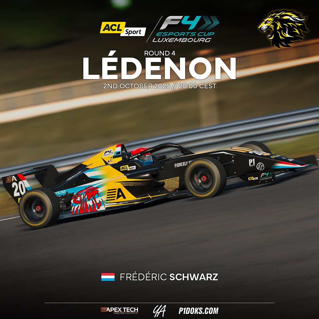 After quite a long break its time again for Round 4 of the <a href="/ACL_LU/">ACL</a> eSports Championship.🇱🇺

Last round, Fred unfortunately had a disconnect in the Main race which means he is now in P2 in the Championship.

We wish him better luck for todays race! 🍀

Sponsors 👥
<a href="/p1doks/">p1doks</a>