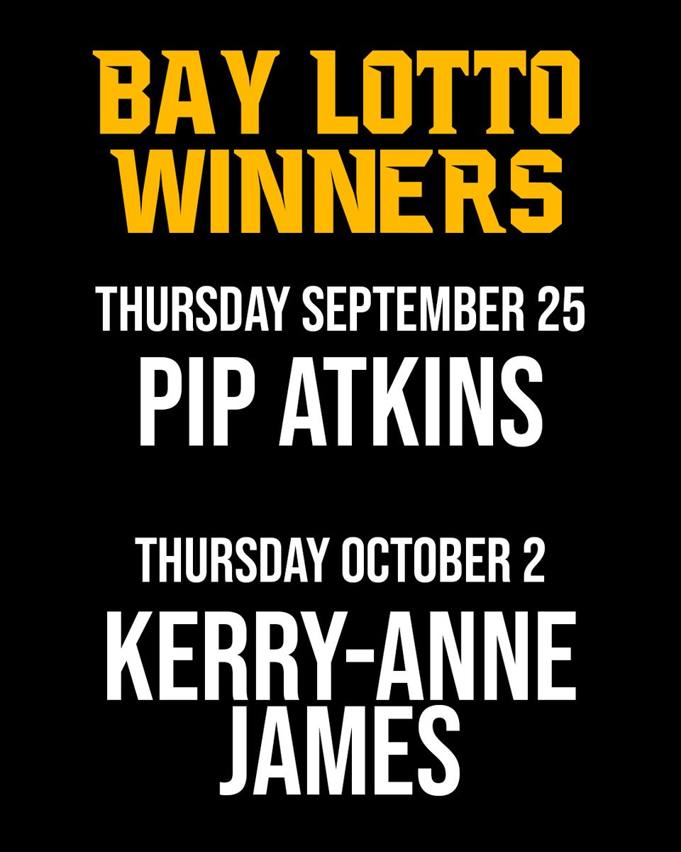 GlenelgFC's tweet photo. Congratulations to our most recent Bay Lotto winners! 🐯

#ForeverGold https://t.co/AulWsrWbvU