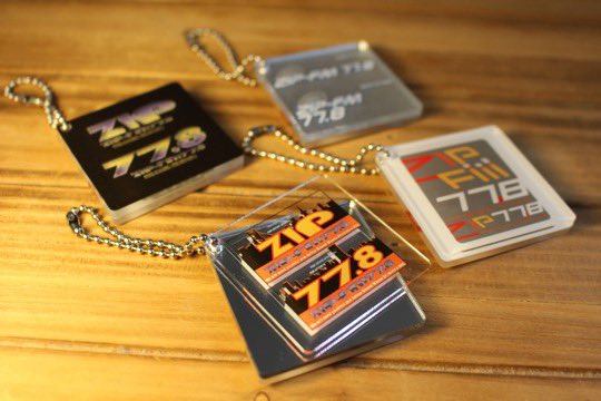 復刻版！／ #zipfm 歴代ステッカー アクリルキーホルダー！ ZIP-FM開局