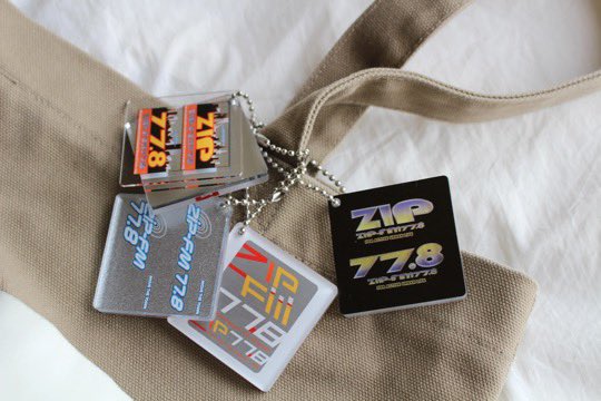 復刻版！／ #zipfm 歴代ステッカー アクリルキーホルダー！ ZIP-FM開局
