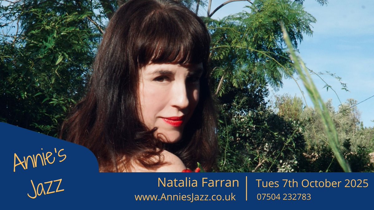 Natalia's band Tues 7th Oct with Bruno D'Ambra piano, Jonny Geebass, Daniele Antenuccidrums Steve Watermantrumpet.Levent Basharan on acoustic guitar. An exclusive preview of some songs from her new album.Book online at Annie's Jazz.<a href="/YourSouthend/">Your Southend</a>