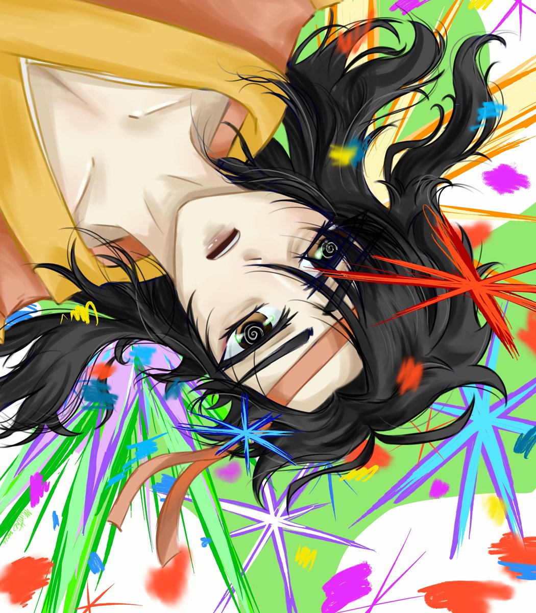 MiniMinthe's tweet photo. I drew my dnd character (pretend he isnt just rebranded CXS) high out of his mind bc last session I hate a drug flower by accident </3 https://t.co/dYdOGUKrtE