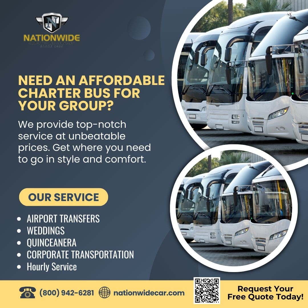 nationwidecar20's tweet image. Looking for an economical way to transport large groups? 
📞 Call/Text (800) 942-6281 | 📧quotes@nationwidecar.com
Visit: bit.ly/45Zg4u6
#AffordableCharterBus #CharterBusNearMe #AffordableCharterBusRentals #AffordableCharterBuses #AffordableCharterServices