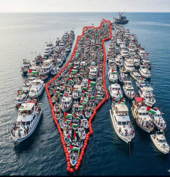 "Allah’ı zalimlerin yaptığı şeylerden sakın habersiz zannetme! Ancak (Allah) onları, gözlerin (dehşetten) dışarı fırlayacağı bir güne erteliyor” 
( İbrahim suresi/42)
#SumudForGaza #SumudFilosu #GazzeİçinHareketeGeç #Gaza #Gazze