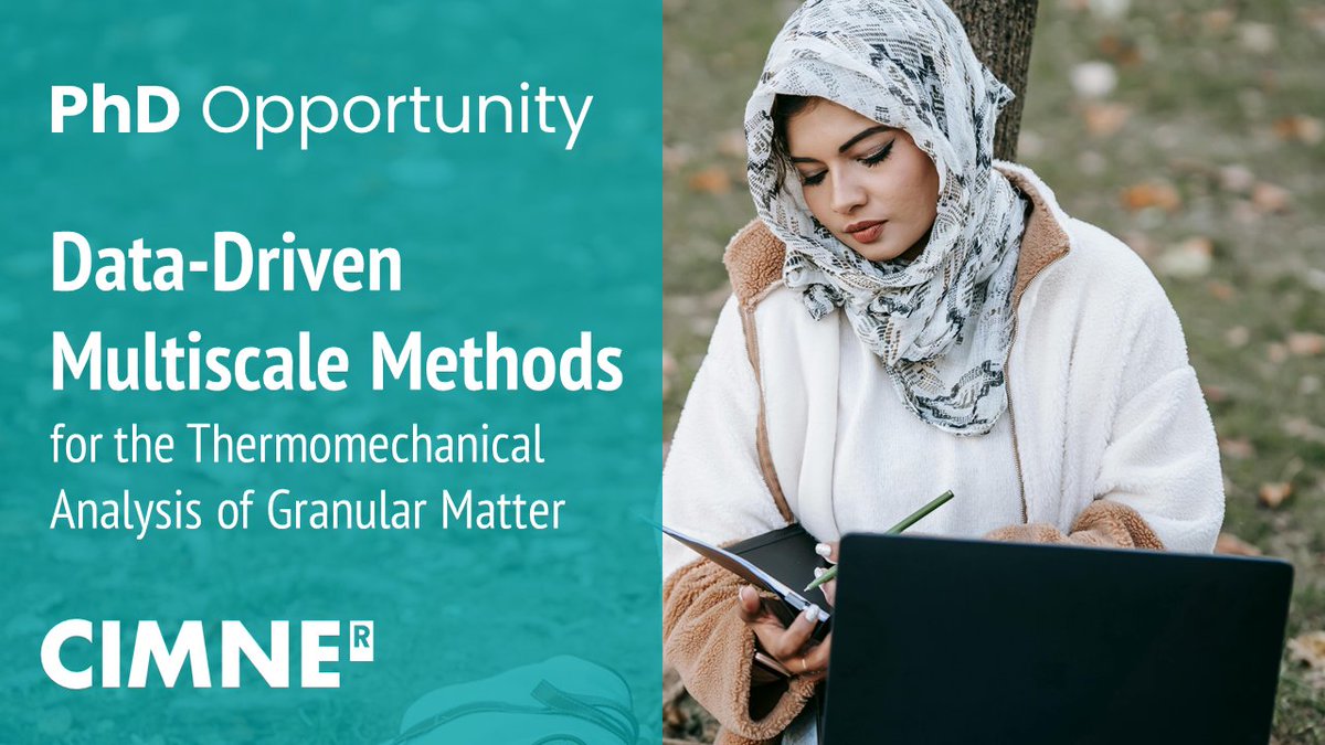🎓 Fully-funded PhD at @CIMNE (Barcelona) in data-driven multiscale methods for granular media under thermal cyclic loading. Join a world-class team &amp; shape the future of computational mechanics!

Starts Jan 2026. ⏳ 𝗗𝗲𝗮𝗱𝗹𝗶𝗻𝗲: Oct 16, 2025

🔗 ja.cat/PIeBQ