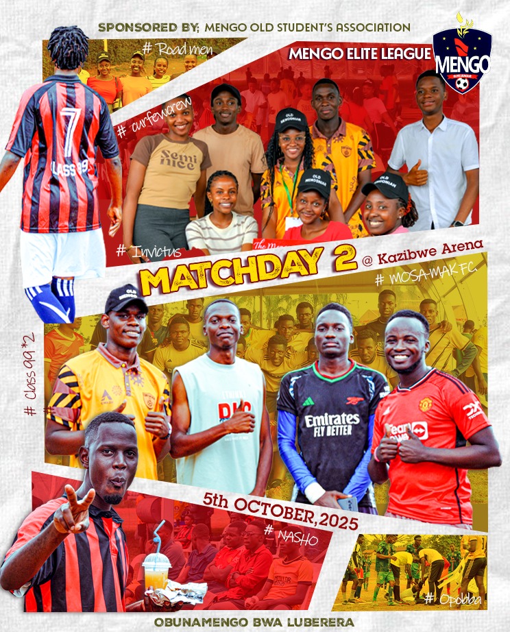 MOSA (@mengoalumni) on Twitter photo This Sunday, the second kick off of the Mengo Elite League is on 
Different years, same spirit - One family, one league 
<a href="/Mengo_School/">Mengo Senior School</a> Football grounds This Sunday, the second kick off of the Mengo Elite League is on 
Different years, same spirit - One family, one league 
<a href="/Mengo_School/">Mengo Senior School</a> Football grounds