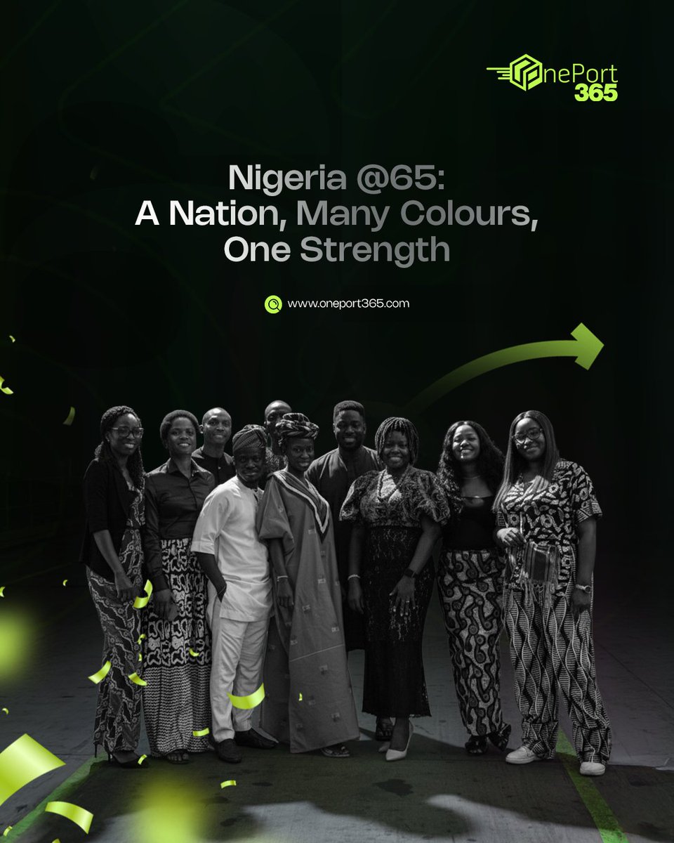 To us, Independence is more than a date on our calendar.

Yesterday, we joined the world to celebrate Nigeria at 65 and the slides are the highlight of the moments.

Happy Independence, Nigeria.  💚🤍💚

#NigeriaAt65 #HappyIndependenceDay #OnePort365