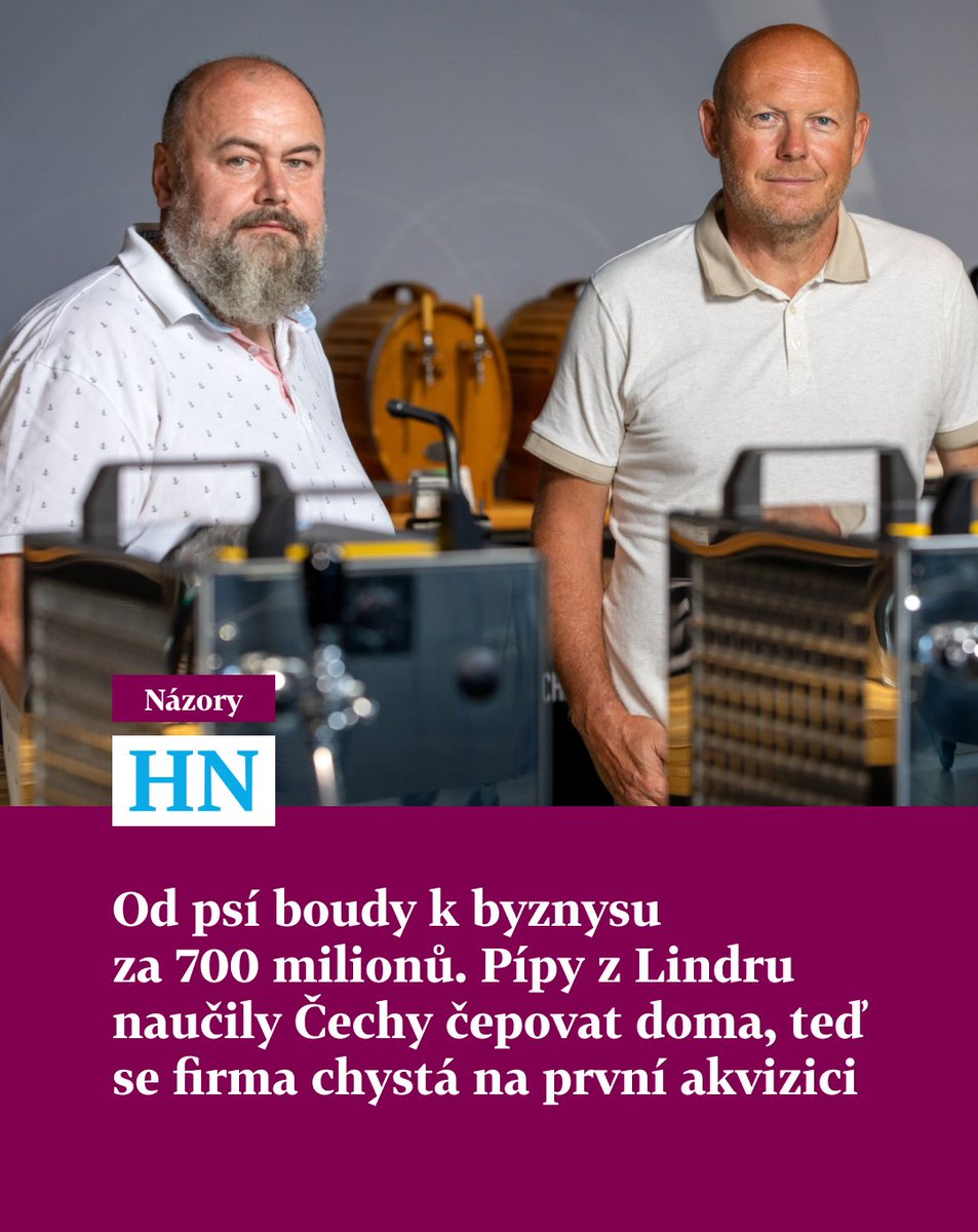 🍺 archiv.hn.cz/c1-67795220-od…
Hradecká firma Lindr patří k největším výrobcům výčepní techniky v Evropě – a přitom o ní ve veřejném prostoru skoro neslyšíte. Přečtěte si exkluzivní rozhovor pro HN – první po více než 15 letech. <a href="/stepan_svoboda_/">Štěpán Svoboda</a>