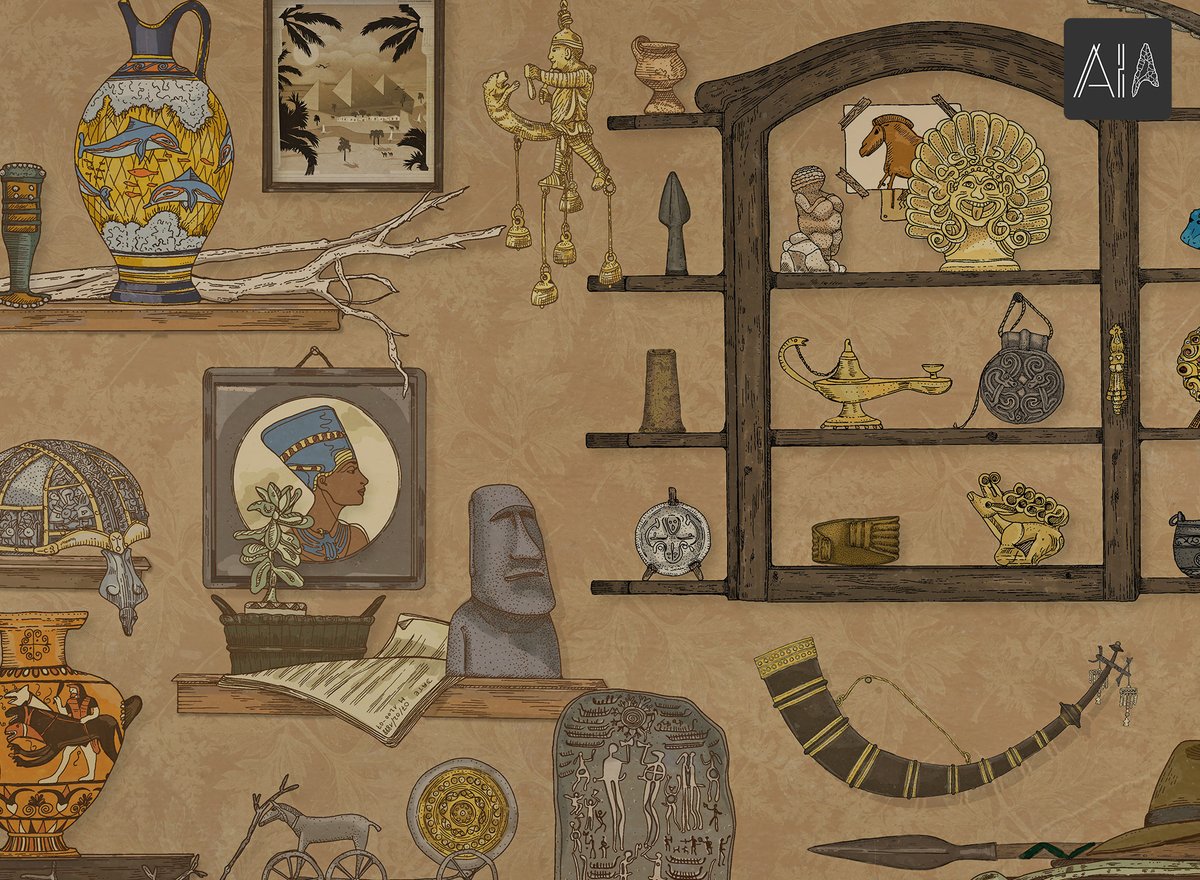 This archaeological vintage #poster invites you to take a look at an archaeologist's collection from the early 20th century. Most famous discoveries of mankind were collected in this cabinet, making it a ‘best of #archaeology’ collection...
More👉etsy.com/de/listing/146…