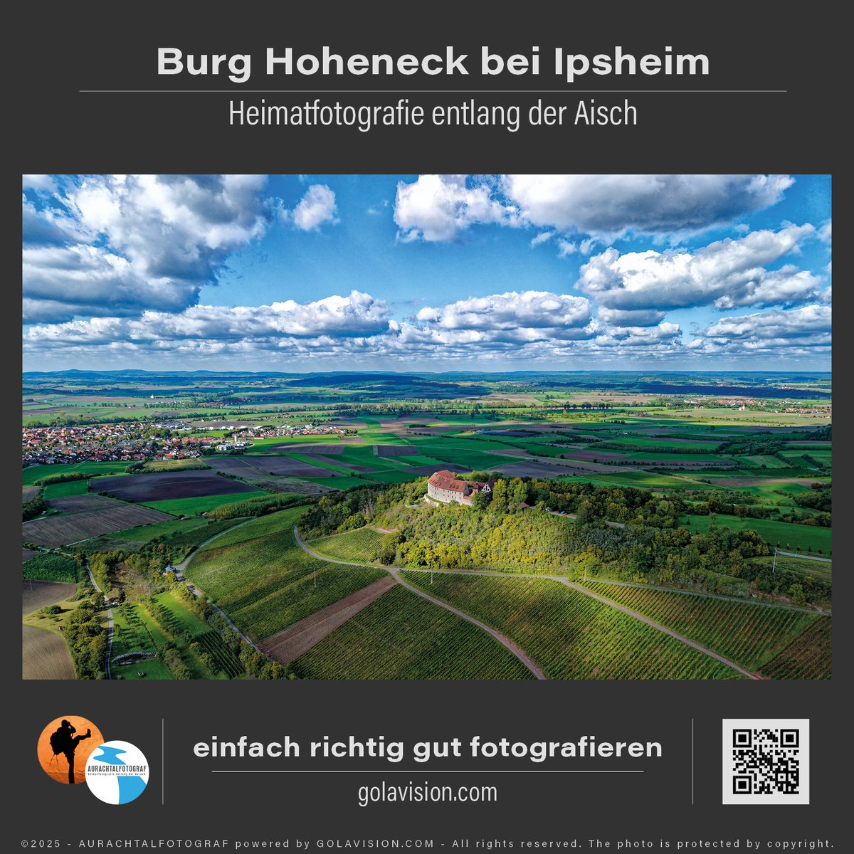 📷 Heimatfotografie entlang der Aisch - Burg Hoheneck bei Ipsheim - Luftaufnahme vom 01.10.2025 #herzogenaurach #aurachtalfotograf #landkreiserh #nordbayern #golavision #heimatfotografie #drohnenvisionen