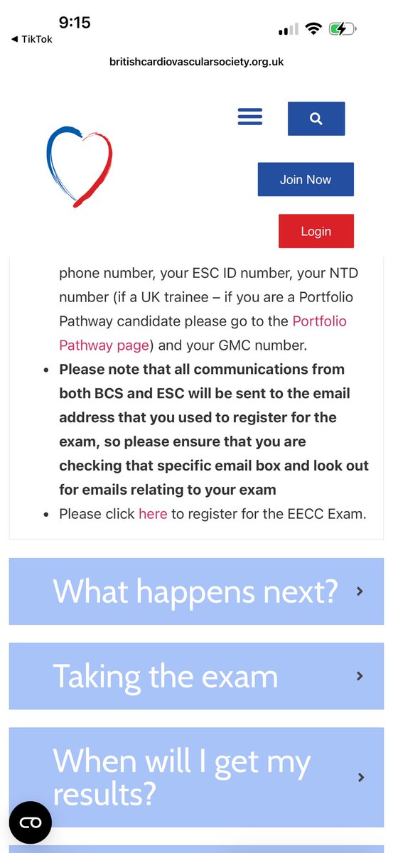 DoctorMAsad's tweet photo. @BritishCardioSo The link still takes me to previous exam’s (2025) booking page which shows event is closed. https://t.co/Q0vsYuX1Am