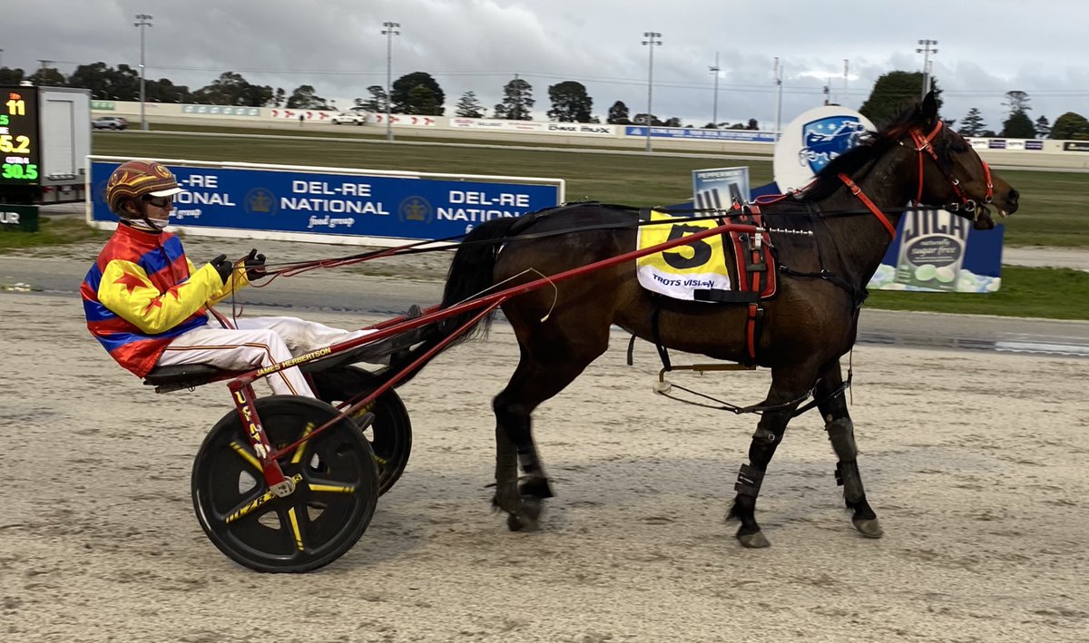 Majestic Son 6yo mare FAITH FULL (James Herbertson/Jamie Egan) completes a hattrick of wins in the RADIO BALLARAT TROT <a href="/Bdtc150/">Ballarat & District Trotting Club</a> R1 Congratulations JP Egan, R Dudley