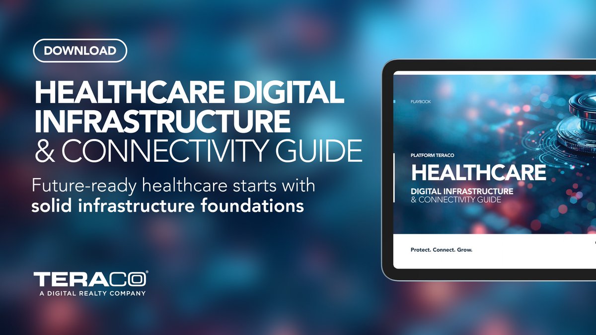 TeracoDC's tweet image. Secure, connected #ITinfrastructure is transforming #healthcare. See how the right foundation drives innovation, strengthens #compliance, and improves patient outcomes. Get the full guide: teraco.co.za/resources/heal…