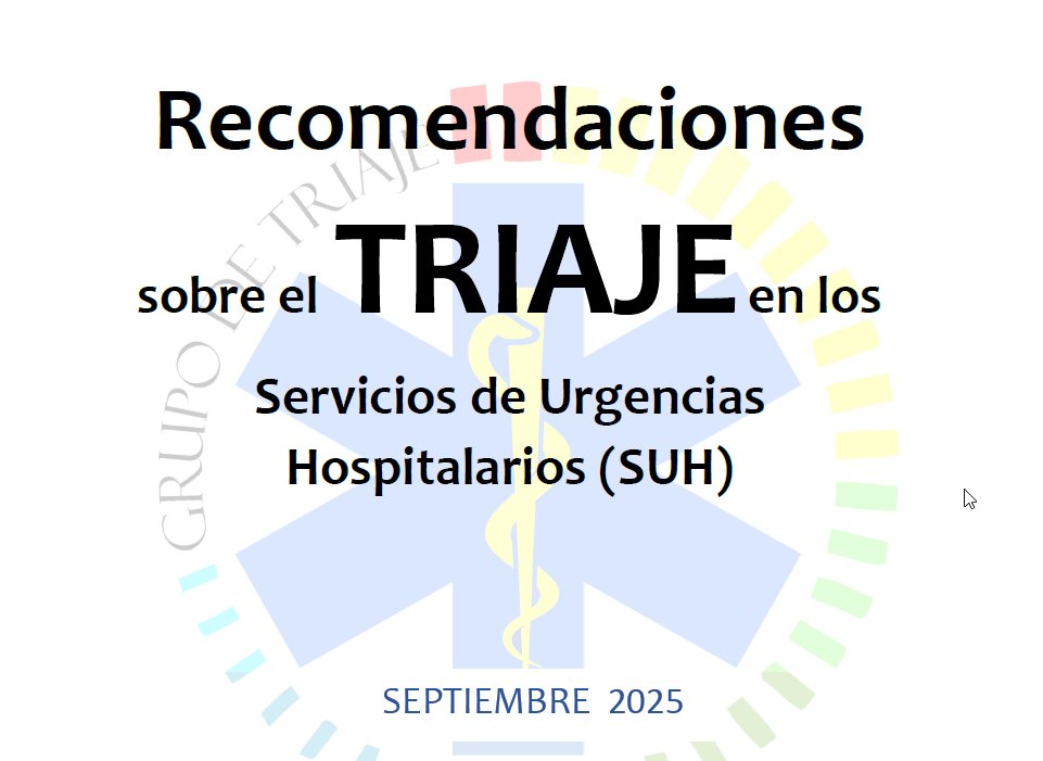 Desde SEMES Extremadura os compartimos el magnífico trabajo de consenso y  rigor científico y práctico desarrollado por el grupo de Triaje de  SEMES donde han participado 2 enfermeros extremeños: Angela Adame y  Miguel Garvi.

Gracias por vuestro  trabajo
semesextremadura.com/recomendacione…