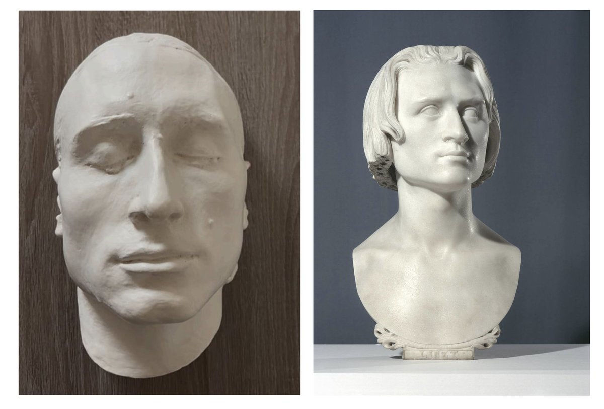 A life mask of Franz Liszt taken by Bartolini in 1838, and the resulting bust now on display in Weimar.

"In Liszt I found a thin, pale-looking young man, with infinitively attractive features."

Wilhelm von Lenz