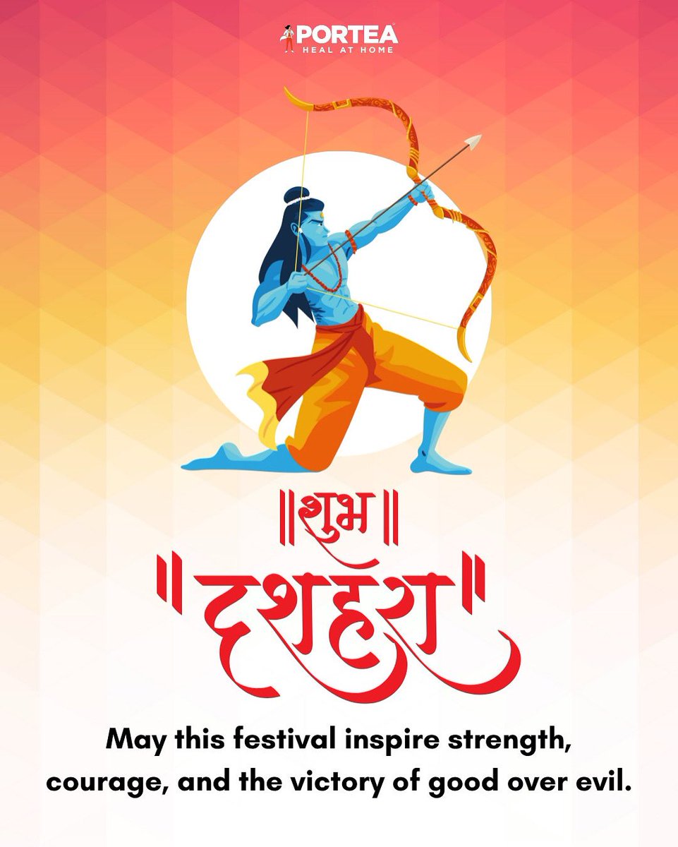 PorteaMedical's tweet image. This Dusshera, we celebrate the triumph of light over darkness and goodness over falsehood. At Portea, we carry this spirit forward with trusted care and compassion at home.

📞 1800 121 2323
🌐 portea.com/?utm_source=So…

#HappyDusshera #PorteaCares