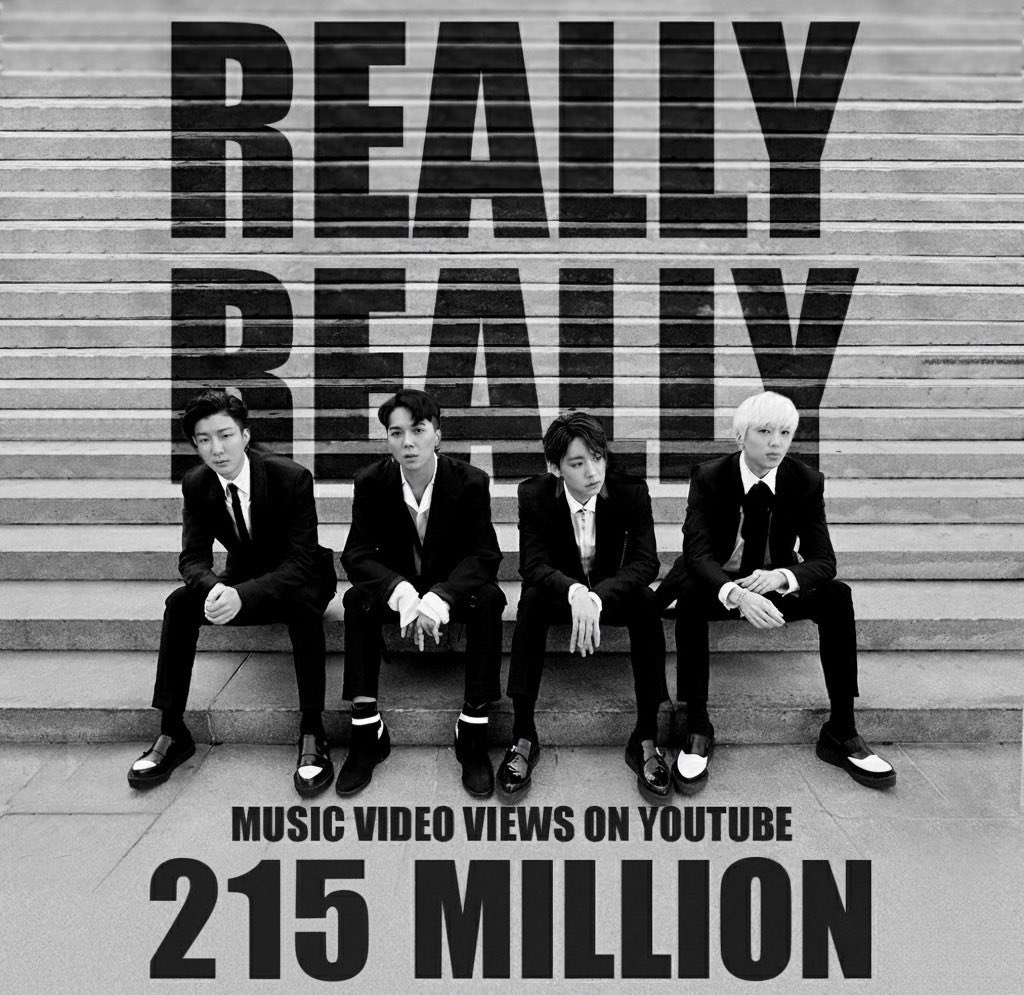 🎉ANNOUNCEMENT INNERCIRCLE! 
🔓REALLY REALLY MV reached 215 M today ! Please continue to stream all WINNER MVs! #JINU #김진우 #MINO  #송민호  #HOONY #이승훈 #YOON #강승윤 #WINNER #위너 <a href="/yginnercircle/">OFFICIAL INNER CIRCLE</a> <a href="/yg_winnercity/">WINNER</a>