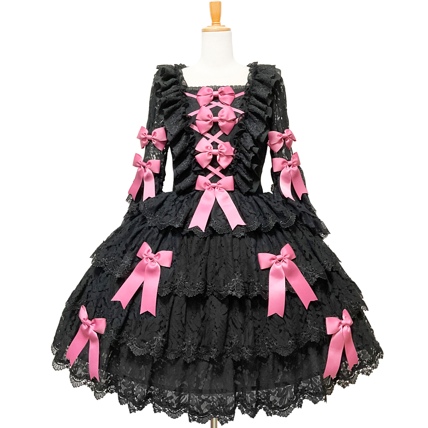 アンドロミオ 総レース ドレス オーガンジーボレロ×キャミ総レースドレス
