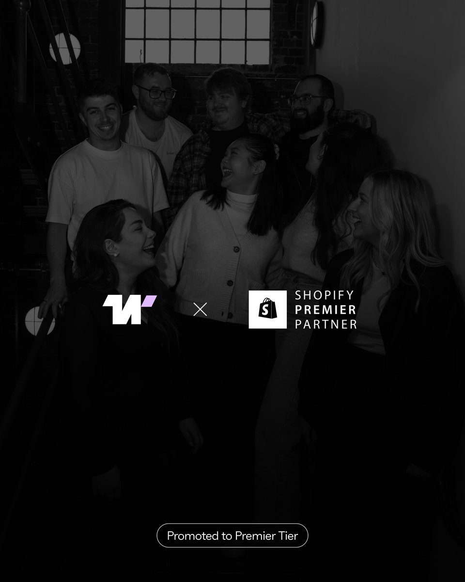 We’re delighted to announce, we’ve officially been promoted from Plus Partners to <a href="/shopify/">Shopify</a> 𝗣𝗿𝗲𝗺𝗶𝗲𝗿 𝗣𝗮𝗿𝘁𝗻𝗲𝗿𝘀 📣 

This recognition puts us amongst a very small group of agencies globally and reflects the work our team has put in over the years 🏆 🤝

Go team!