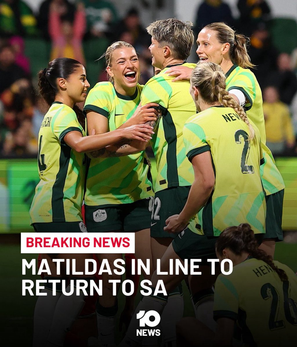Excl: SA is in the box seat to host the Matildas in December, with Hindmarsh Stadium in line to be the venue.

It comes after the Tillies sold out Adelaide Oval for the clash against China last year <a href="/10SportAU/">10 Sport</a> <a href="/10NewsAU/">10 News</a> <a href="/10NewsAdl/">10 News Adelaide</a>