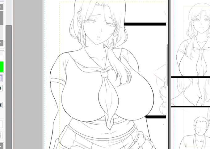 セーラー服おかーさん 冬コミ用にかいてるよ!