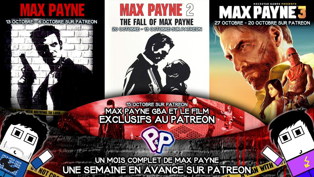 PloufetPseudo's tweet photo. Êtes-vous prêts pour notre rétrospective Max Payne?

Un mois entier pour parler des 3 épisodes, leurs références, leur héritage, leur développement.

Le tout en sautant sur le côté au ralenti en bourrant le double Beretta. 

Un bien beau programme ^^ https://t.co/S58KW2kQ9M