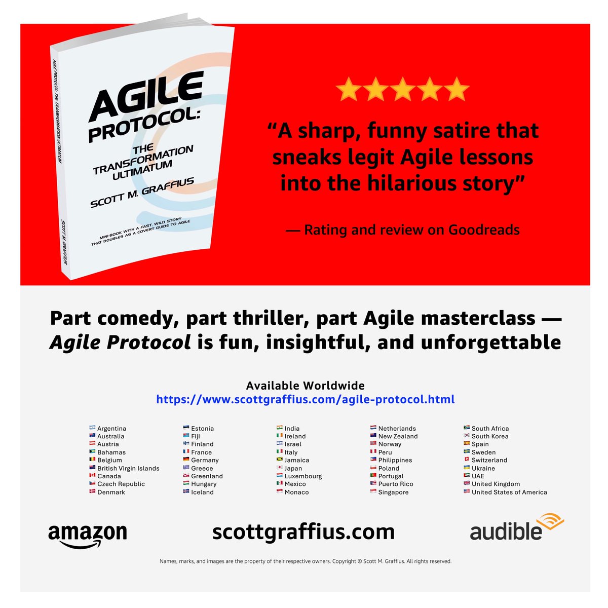 EA_x_AI's tweet image. Part comedy, part thriller, part Agile masterclass — AGILE PROTOCOL is fun, insightful, and unforgettable

Get this mini-book by AI and Agile Project Management leader Scott M. Graffius: amzn.to/42Cw835 

#Agile #AI #ProjectManagement #AgileTransformation #AgileProtocol