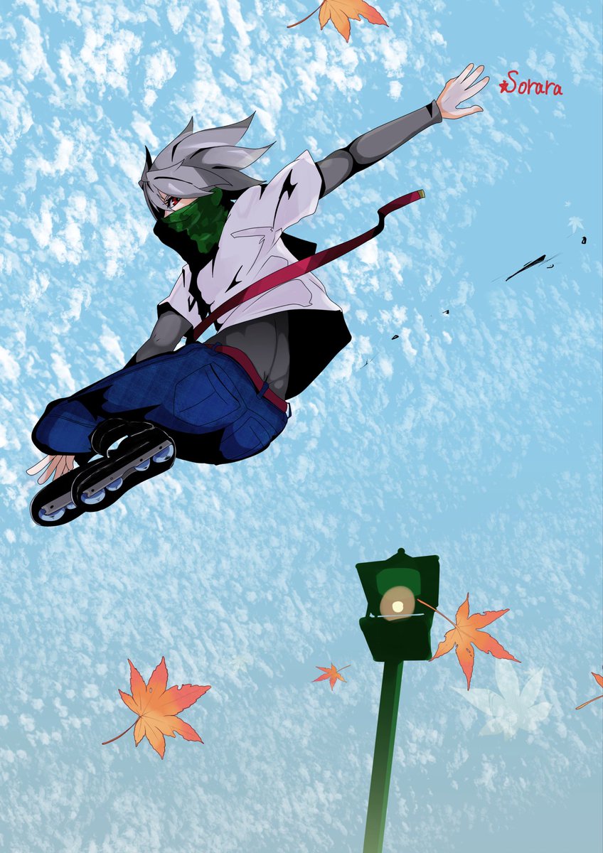 hiro07fra's tweet image. #オリジナル
#アグレッシブインラインスケート
【新規】
スポーツの秋 意識したイラスト描きました🍁

今回はA・Tではなく
アグレッシブインラインスケートです
エア系のトリック決めてるシーン意識

色塗りも影を黒ベタ部分追加したり
いつもと違う描き方を意識しました^ ^